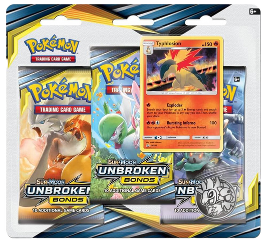 Unbroken Bonds 3 Pack Blister [Typhlosion]
