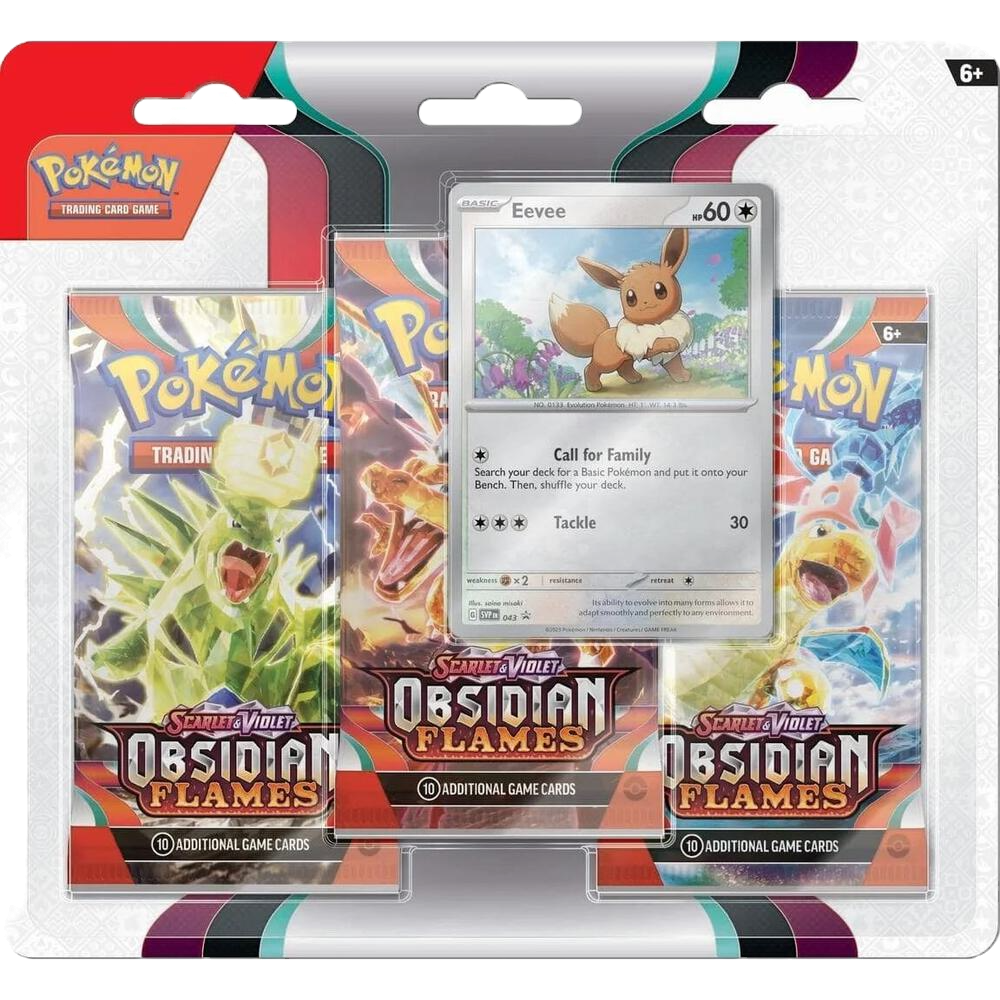 Obsidian Flames 3 Pack Blister [Eevee] image 0
