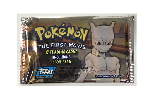 Topps Pokémon The First Movie Blue Label Factory Sealed 8 Card Pack image 0