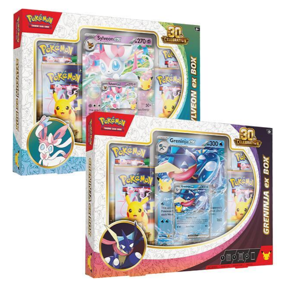 (LIMIT 1) 30th Celebration Sylveon/Greninja ex Box