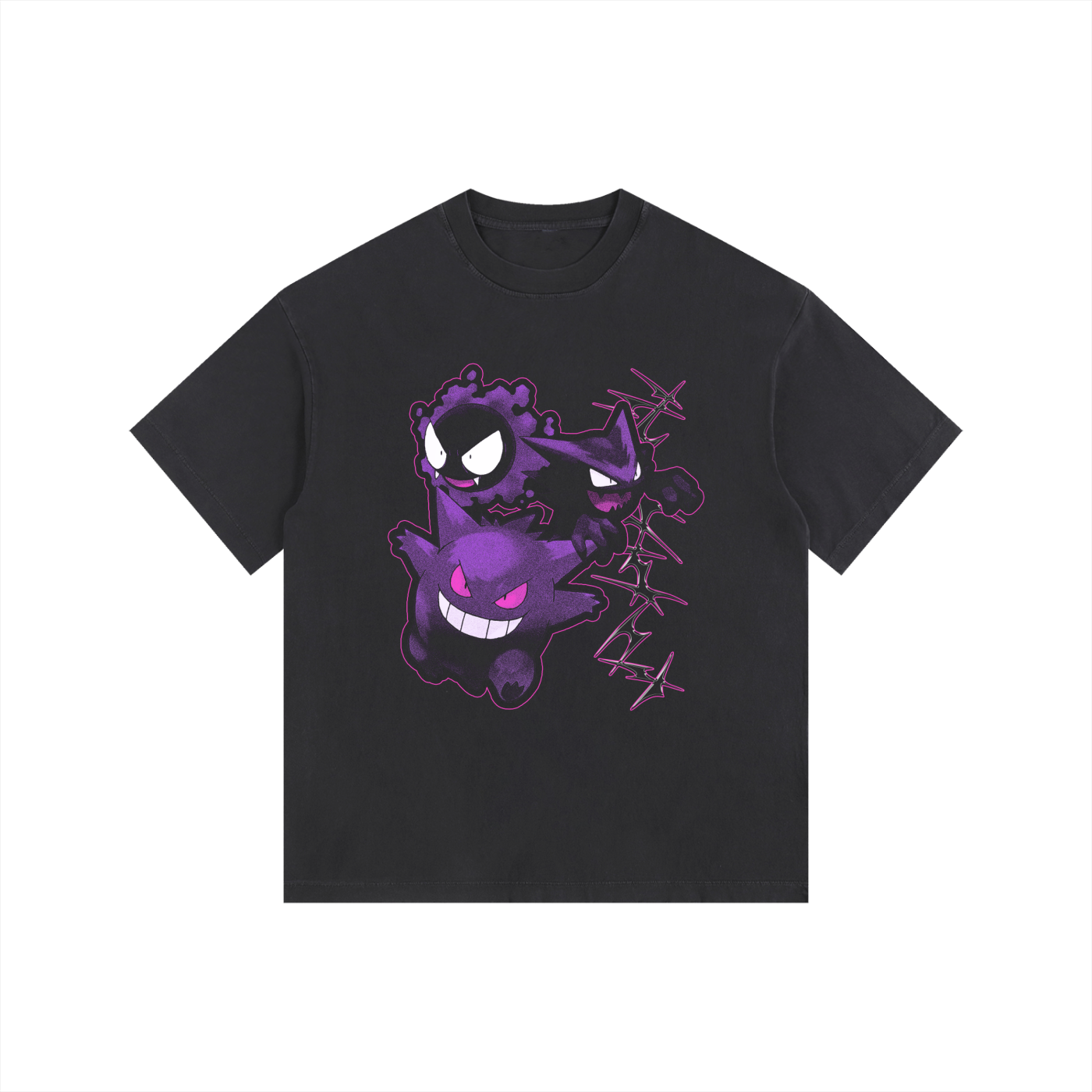 Gengar Vintage Washed Oversized Cotton T-Shirt