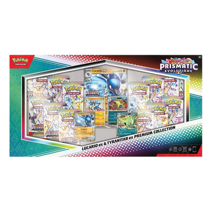 Prismatic Evolutions Lucario ex & Tyranitar ex Premium Collection