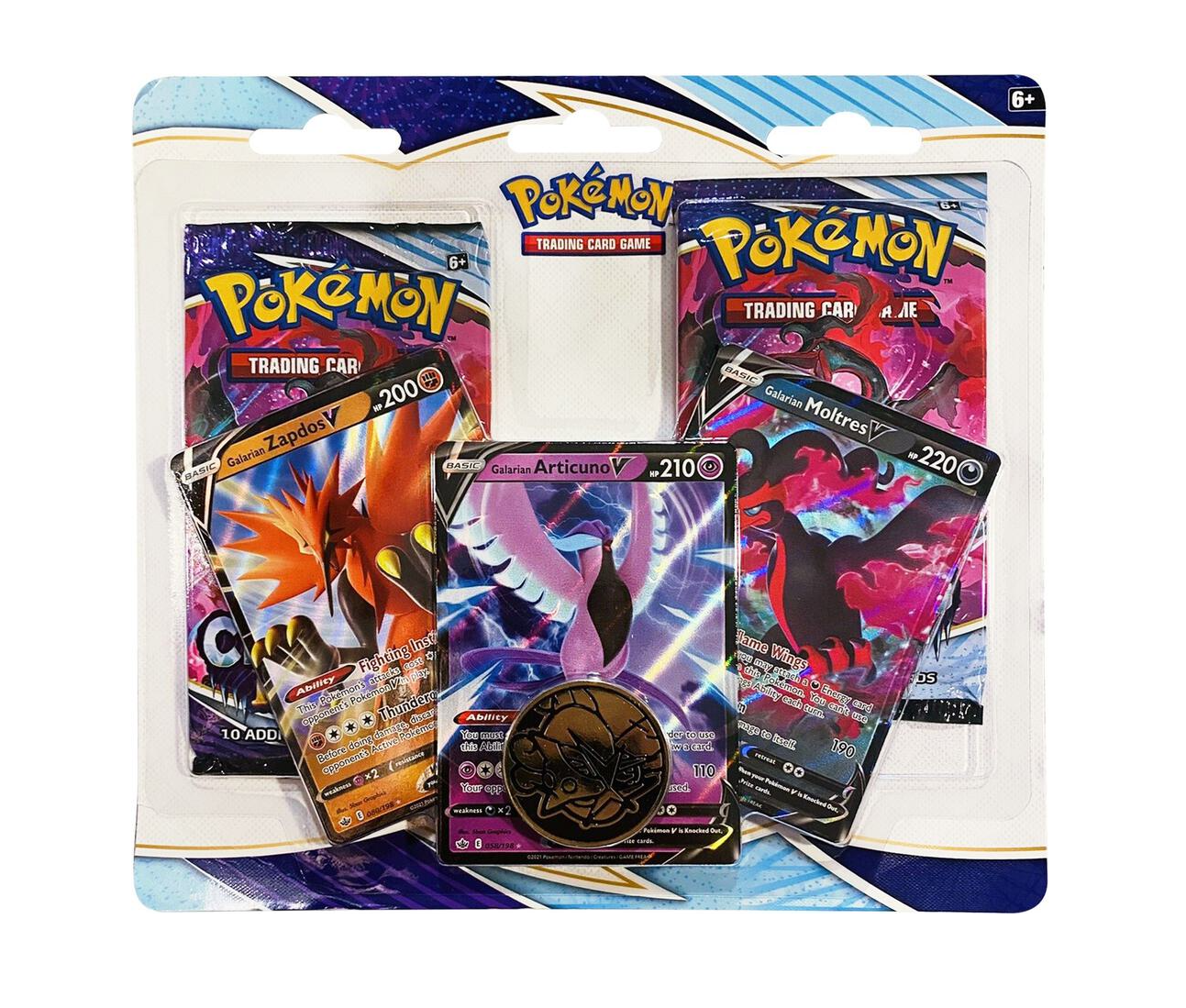 Chilling Reign 2 Pack Blister [Galarian Zapdos V, Articuno V, Moltres V] image 0